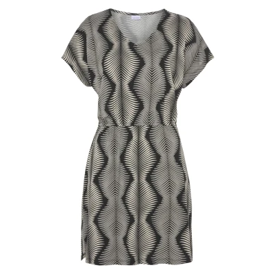 Abbildung von Lascana Freizeitkleid, Damen, Größe: 32/34, Schwarz/weiß bedruckt