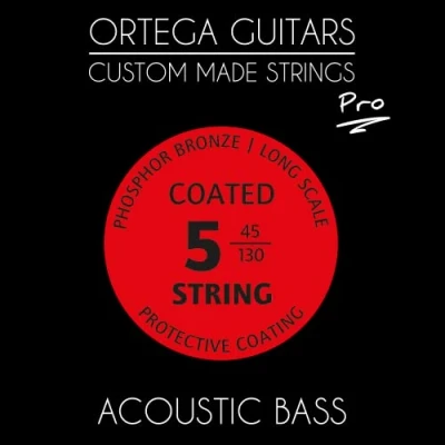 Abbildung von Ortega Guitars Custom Made Strings Pro 5 saitiger Akustikbass Phosphor Bronze beschichtet (ABP 5)