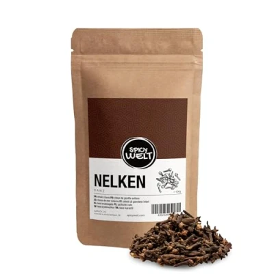 Abbildung von Spicy Welt Nelken Ganz (500g) Handverlesene, Getrocknete Gewürznelken in Premium Qualität zum Kochen &amp; Backen 100% Naturrein, Ohne Zusätze