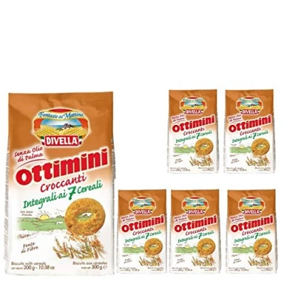 Abbildung von Divella Biscotti Ottimini Croccanti ai 7 Cereali 6 Confezioni da 300 grammi