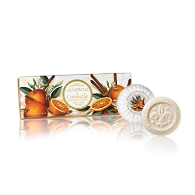 Abbildung von Saponificio Artigianale Fiorentino, Pflanzenseife Orangen und Zimtduft 3er Pack 3 x 100 Gramm