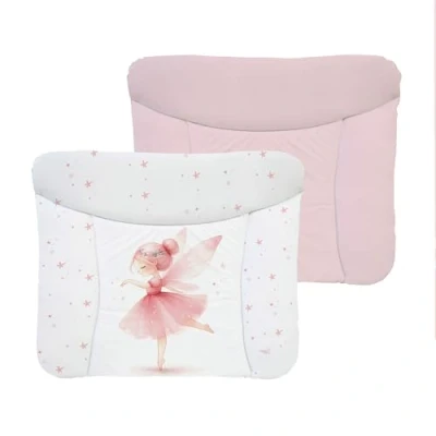 Abbildung von Ceba Baby® weiche Wickelauflage 75x72 cm Doppelseitige Baby Wickelunterlage Wickeltischauflage für Junge und Mädchen Wasserdicht, abwaschbar OEKO TEX Made in EU Rosa Fee