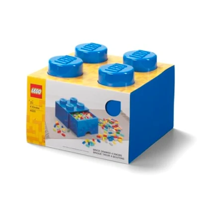 Abbildung von LEGO® Aufbewahrungsbox mit Schublade Blau 25x25x18 cm