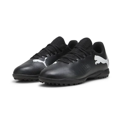 Abbildung von Puma Future 7 PLAY TT JR Unisex Fußballschuh Multinocken für Kinder, Größe: 38.5, Black/white Schuhe