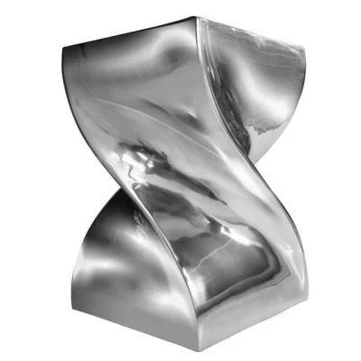 Abbildung von riess ambiente Beistelltisch TWIST 30cm silber, Hocker · Metall Modern Design poliert