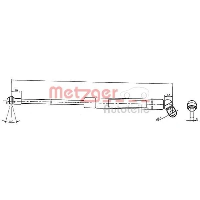 Abbildung von METZGER 2110376 Heckklappendämpfer 540 347 BMW: 5 Limousine