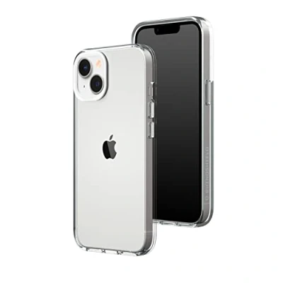 Abbildung von RhinoShield Crystal Clear Case kompatibel mit [iPhone 14/13] Fortschrittliche Vergilbungsresistenz, Hohe Transparenz, Personalisierbare und Transparente Schutzhülle Weiß Kamera Ring