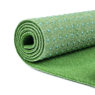 Abbildung von Carpeto Rugs Kunstrasen Balkon Teppich Wasserfest Kunstrassenteppich Outdoor Rasenteppich Meterware mit Noppen Kunstgras Balkonteppich Grün hellgrün 100 x 400 cm