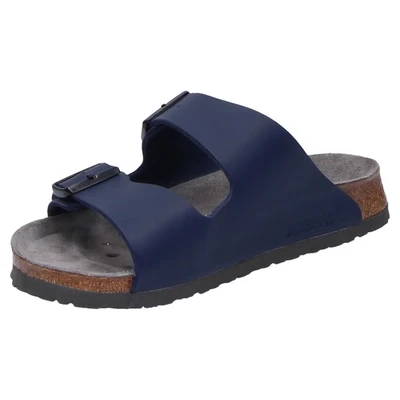 Abbildung von Birkenstock Pantolette flach, Damen, Größe: 36, Blau Schuhe