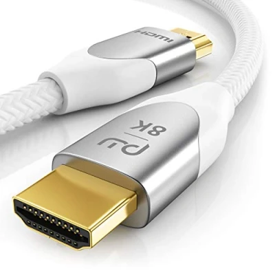 Abbildung von 3m 8K HDMI Kabel 2.1 @ 60Hz 4K 120Hz DSC HDTV 7680 x 4320 UHD II 2.0a 2.0b 3D Highspeed HDR ARC Präzisionsstecker kompatibel zu Blu Ray PS4 PS5 Xbox