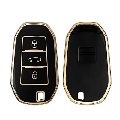Abbildung von kwmobile Schlüsseltasche Autoschlüssel Hülle für Peugeot Citroen (1 tlg), Schlüsselhülle Silikon Cover
