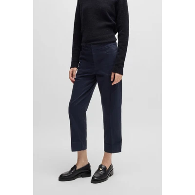 Abbildung von BOSS Teresita Stoffhose, Damen, Größe: 34, Dark blue