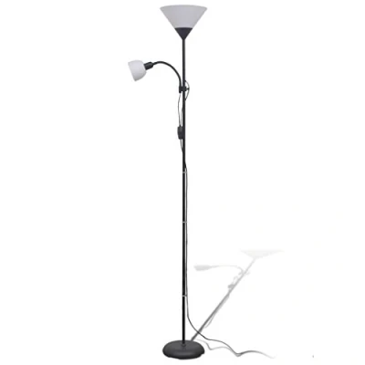 Abbildung von vidaXL Deckenfluter Schwarz Stehlampe Stehleuchte Standleuchte Lampe Leuchte