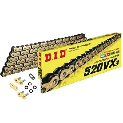 Abbildung von DID Gold HD X Ring Motorradkette 520VX3 100 passend für Yamaha (TT500 77 80, DT200 L 85, YFM350 Warrior 87 88), Ducati (600 Monster 94, 750 98 01, 620 Sport 03, 600 95 98)