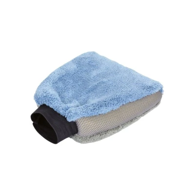 Abbildung von Protecton Wash Mitt 1750204 Autowasch Handschuh Mikrofaser hellblau, grau