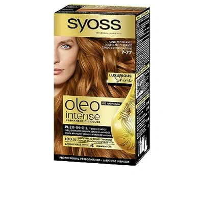 Abbildung von Syoss Oleo Intense 7 77 Vibrierendes Kupfer Permanente Färbung ohne Ammoniak Friseurergebnisse Professionelle Grauabdeckung