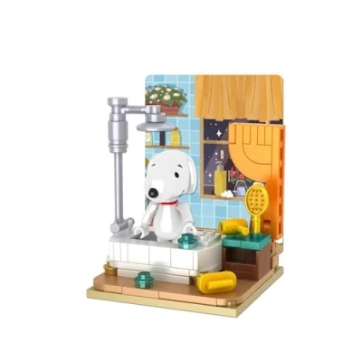 Abbildung von BlueBrixx Pro 107356 Snoopy nimmt EIN Bad aus Klemmbausteinen mit 101 Bauelementen