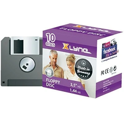 Abbildung von XLYNE 10er Pack Disketten 1.44 MB 8.9 cm (3.5 Zoll) Floppy Disc 10 x Diskette von