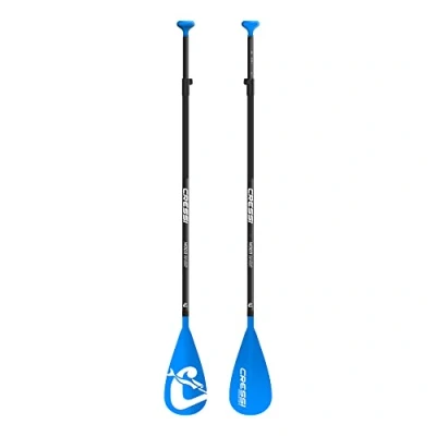 Abbildung von Cressi Unisex Adult Mod3 Paddle Teleskoppaddel für SUP in DREI schwimmenden Modulen, Schwarz/Blau, One Size