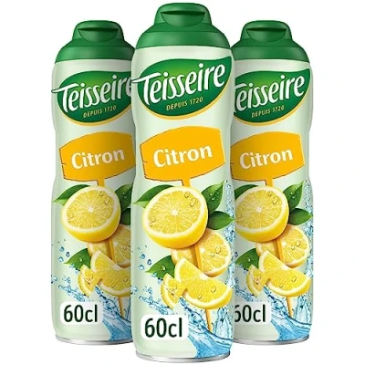 Abbildung von Teisseire Getränke Sirup Lemon/Zitrone 600ml der genauso schmeckt wie die Frucht (3er Pack)