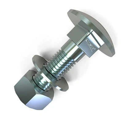 Abbildung von 20 Stück Schlossschrauben M8 x 30 Flachrundkopfschrauben + Muttern und U Scheiben Länge 200mm Auswahl: 20x M8x30
