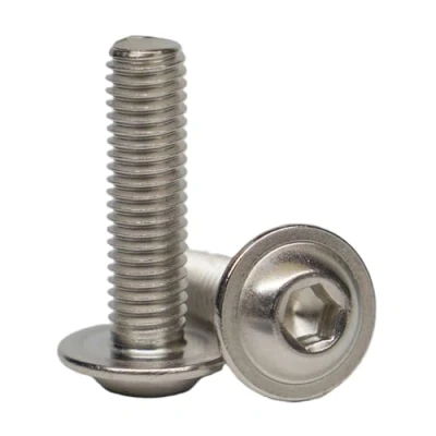 Abbildung von AGBERG M8 x 50 Linsenkopfschrauben mit Flansch und Innensechskant Flachkopfschrauben [100 Stück] aus Edelstahl A2 V2A, rostfrei ISO 7380 2