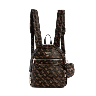 Abbildung von GUESS Damen Power Play Backpack, Tech Rucksack, Braunes Logo, Einheitsgröße