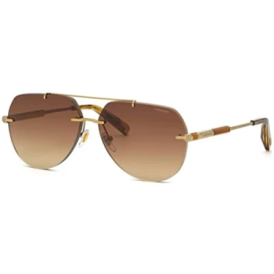 Abbildung von Chopard Unisex SCHG37 Sunglasses, 08FF ORO Grigio Lucido, 63