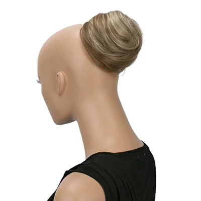 Abbildung von CAISHA Haardutt Eva Haarteil Zopf Haarknoten Hepburn Haargummi Hochsteckfrisuren Kunstfaser DM10cm Blond Mix DC22
