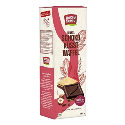 Abbildung von Rosengarten Schoko küsst Waffel, Zartbitter, 100g (12)