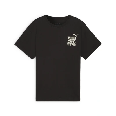 Abbildung von Puma Graphic TEE Unisex Tshirt print für Kinder, Größe: 116, Black