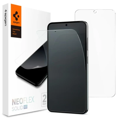 Abbildung von 2er Pack Samsung Galaxy S24 Plus Schutzfolien Spigen Neo Flex Screenprotector Duo Case Friendly Screenprotektor für das