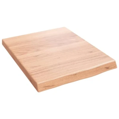 Abbildung von vidaXL Schneidebrett Waschtischplatte Hellbraun 40x50x(2 4) cm Massivholz Behandelt, Oak Wood
