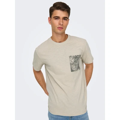 Abbildung von ONLY &amp; SONS Rundhalsshirt &quot;ONSPERRY LIFE REG LEAF POCKETTEE&quot;