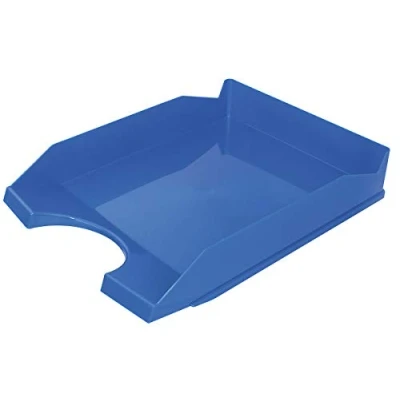 Abbildung von OFFICE PRODUCTS 18016021 01 Briefkorb für den Schreibtisch, Polystyrene/PP, A4, blau