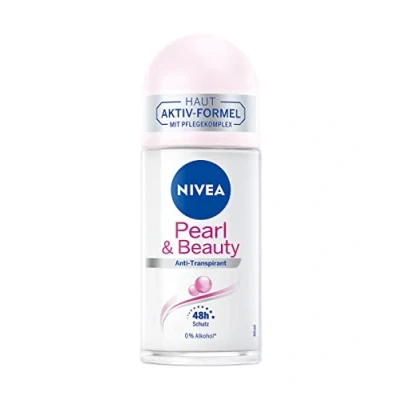 Abbildung von NIVEA Pearl &amp; Beauty Deo Roll On (50 ml), Anti Transpirant schützt 48h vor Schweiß und Körpergeruch, pflegendes mit Perlenextrakten