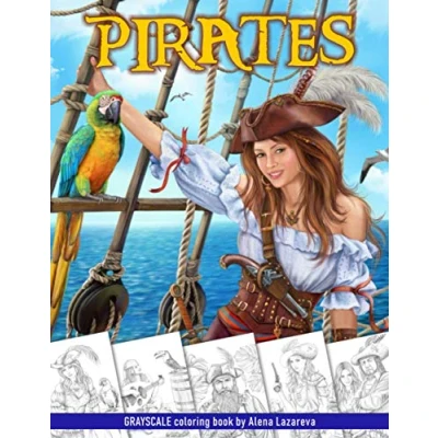 Abbildung von Pirates. Grayscale coloring Book: Book for Adults , Relaxing Pages (Fantasy adult books)