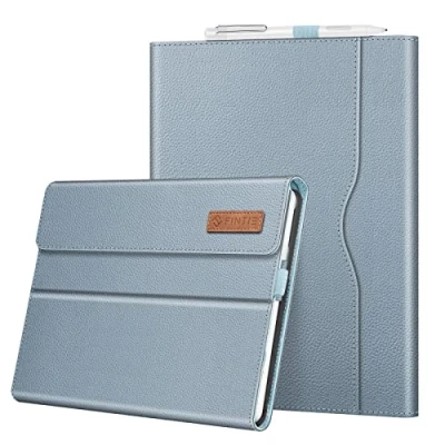 Abbildung von Fintie Hülle für Microsoft Surface Go 4 / 3 2 10 Zoll Tablet Multi Sichtwinkel Kunstleder Schutzhülle mit Dokumentschlitze, Type Cover Kompatibel, Eisblau