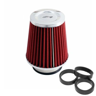 Abbildung von Simoni Racing FSR/UC Einzigen Kegel Filter, Chrome Cap, Red Cotton