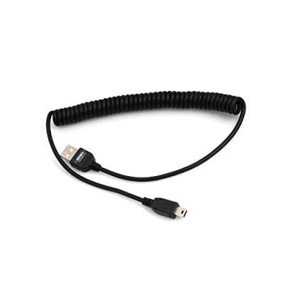 Abbildung von System S Mini USB Spiral Kabel Datenkabel Ladekabel Spiralkabel 50 135 cm