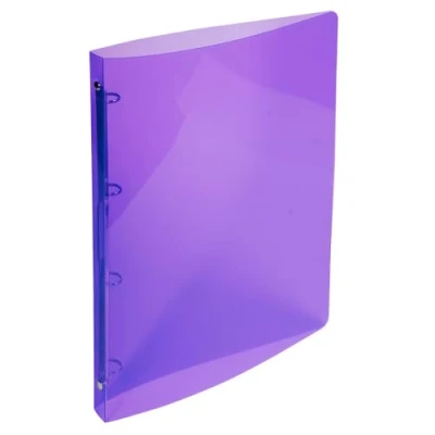Abbildung von Exacompta 51198E Ringbuch Crystal DIN A4 aus flexiblem transluzentem Polypropylen 4 O Ring Mechanik Rücken 20mm 1 Stück Zufallsfarbe ideal für Schule und Büro Ringhefter Ringordner Ringbuchordner