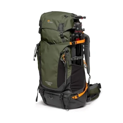 Abbildung von Lowepro PhotoSport PRO BP 70L AW IV mit Recyceltem Gewebe, Rucksack für Spiegellose/Spiegelreflexkameras, Zugang Vorne/Hinten, Herausnehmbarer Kameraeinsatz, Zubehörgurte, Größe M/L, Dunkelgrau/Grün