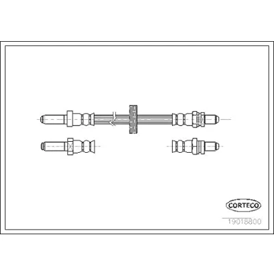 Abbildung von CORTECO 19018800 Bremsschläuche Hinterachse 260 FORD: ESCORT 4 Cabriolet, 4, 3