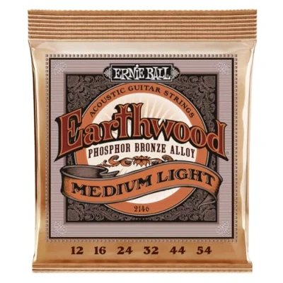 Abbildung von Ernie Ball Earthwood Medium Light Akustik Gitarrensaiten, Phosphor Bronze, 3 Pakete, Stärke 1254