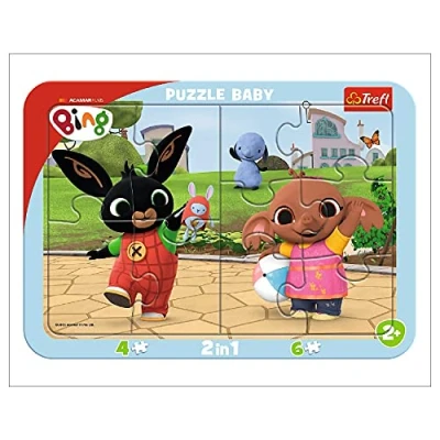 Abbildung von Trefl, Puzzle, Rahmenpuzzle mit Unterlage, 10 Teile, Spiel Bing, für Kinder ab 2 Jahren