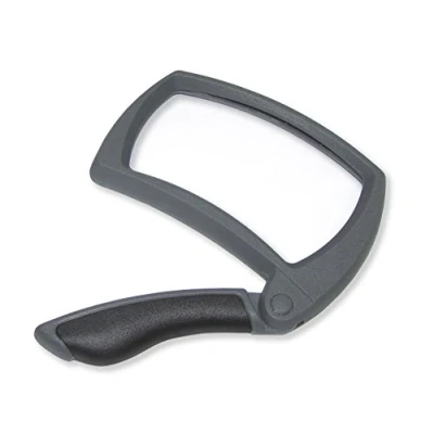 Abbildung von Carson Lighted MagniFold 2x Leselupe mit ergonomischem Komfort Klappgriff und Beleuchtung (MJ 50)