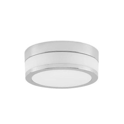 Abbildung von Lindby Deckenleuchten Flavi, dimmbar, Leuchtmittel nicht inklusive, Modern, Glas, Metall, opalweiß, chrom, 2 flammig, E27, Bad