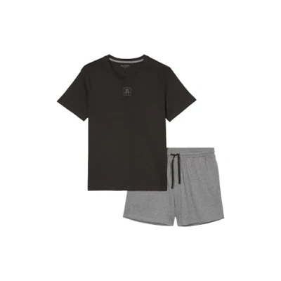 Abbildung von Marc O Polo Men Short Pyjama Set Schwarz/Grau Baumwolle Small Herren