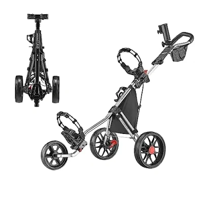Abbildung von CaddyTek Unisex Erwachsene CaddyLite 11.5 V3 Silber Golf Push Cart, 53.5 x 27 45