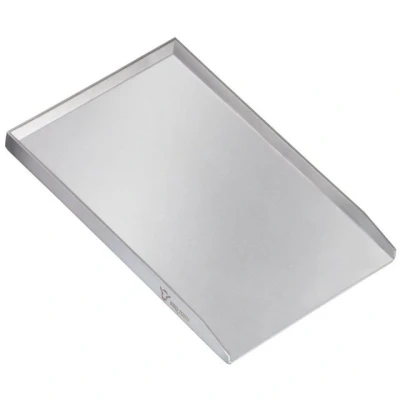 Abbildung von BBQ Toro Edelstahl Grillplatte 30 x 45 cm Plancha, Grillplancha Rechteckig, Universal und Massiv Grillblech für Holzkohle Gas, Grillzubehör, Grillpfanne, Grillschale